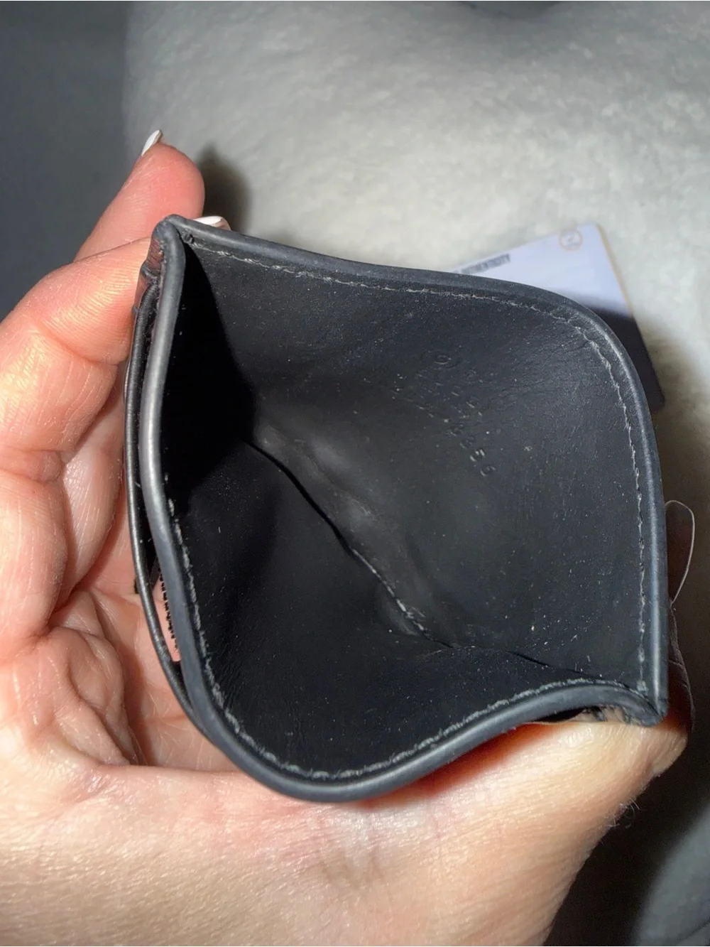 Gucci Guccissima Black Embossed GG Leather Card Holder